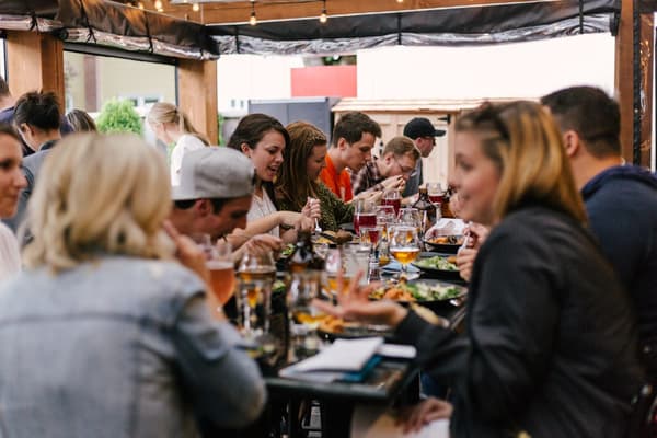 A justmoved dinner gathering